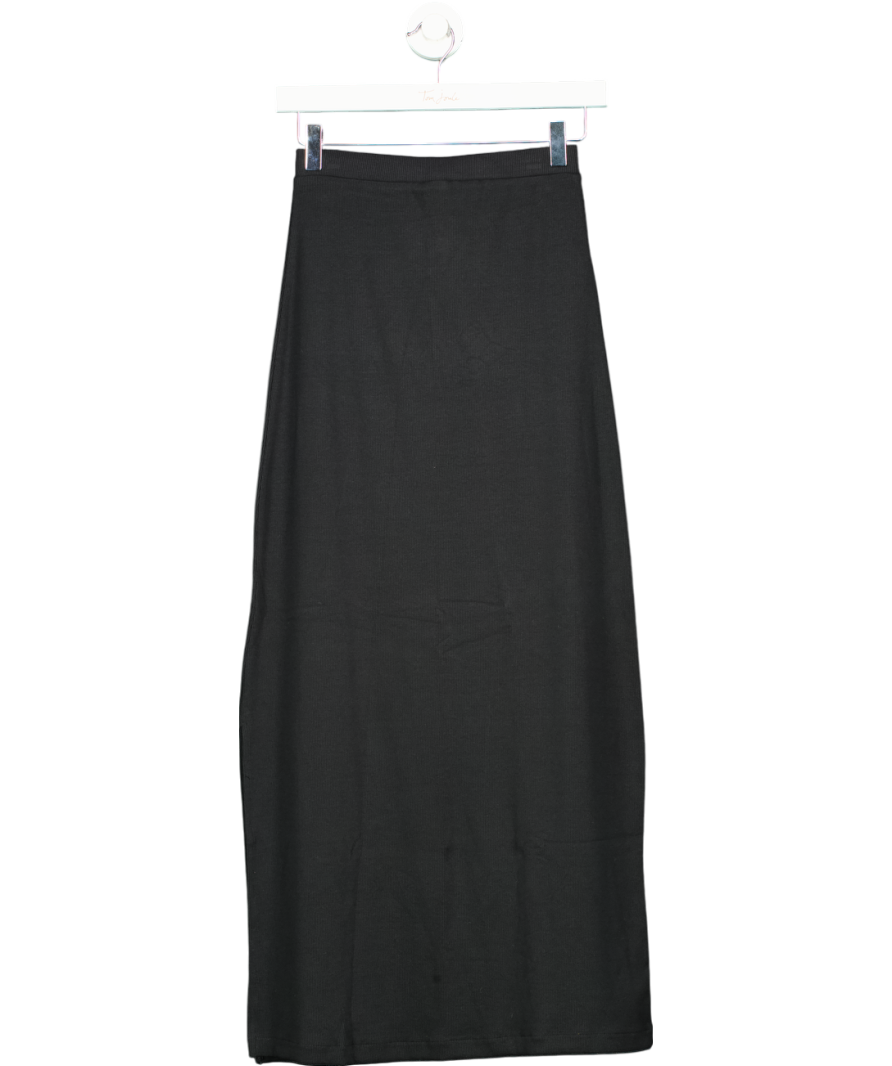 MANGO Black Midi Skirt UK S