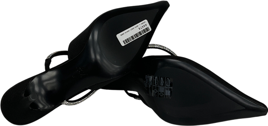 H&M Black Embellished Heeled Mules UK 4 EU 37 👠