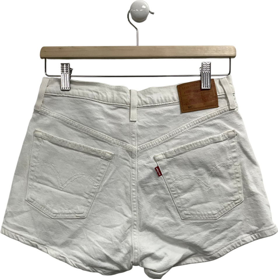 levis White 501 Original Shorts UK S