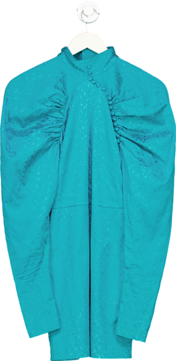 ROTATE Turquoise Puff Sleeve Dress UK 8