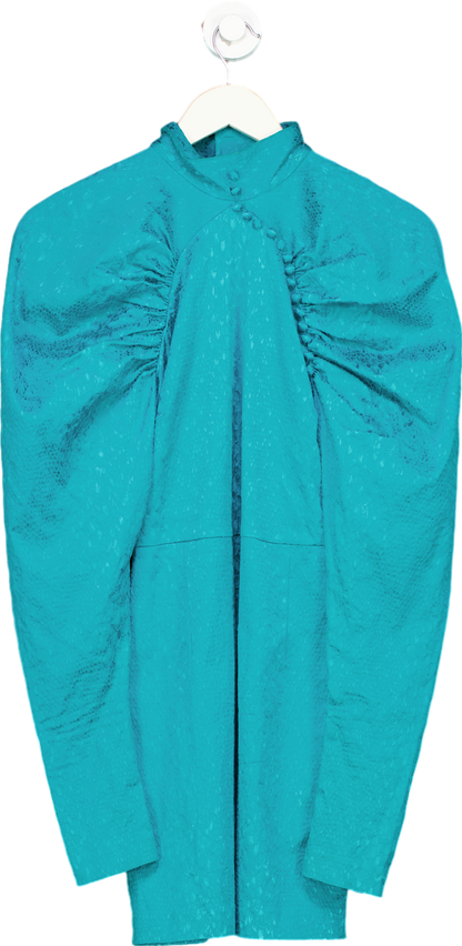 ROTATE Turquoise Puff Sleeve Dress UK 8