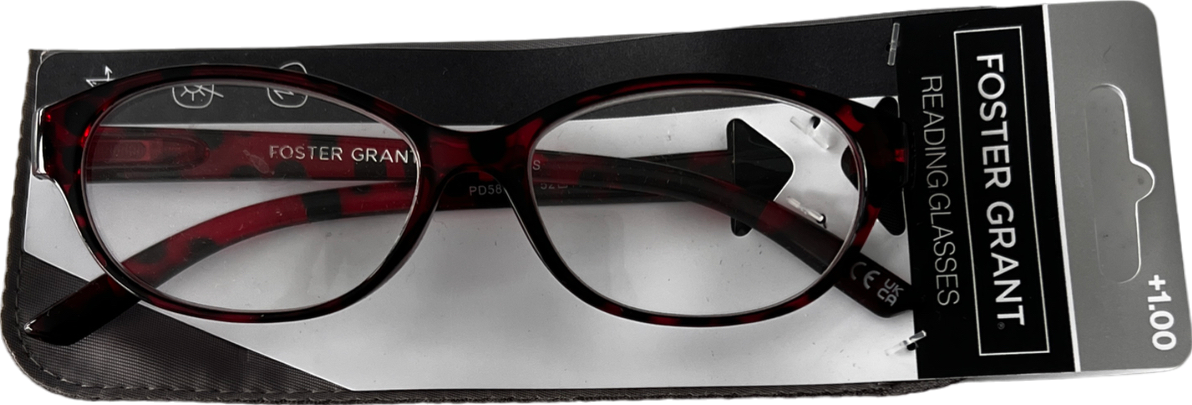 Foster Grant  Paris Lenses Reading Glasses Red/black +1