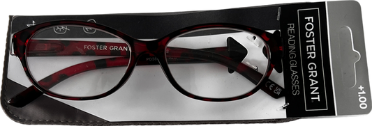 Foster Grant  Paris Lenses Reading Glasses Red/black +1