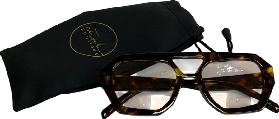 Jewel Boutique Brown Brooklyn Leopard Print Sunglasses One Size