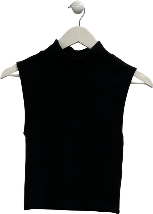ZARA Black Soft High Neck Top UK M