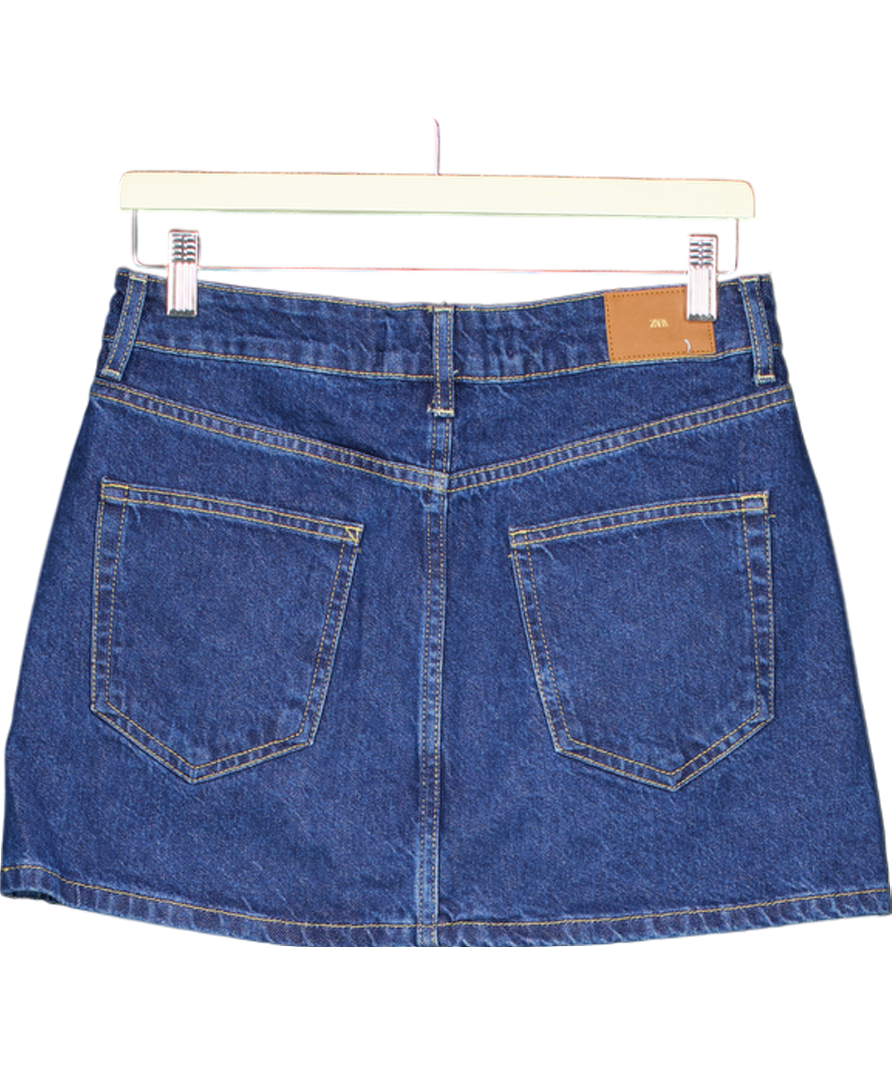 ZARA Blue Denim Skirt UK XS