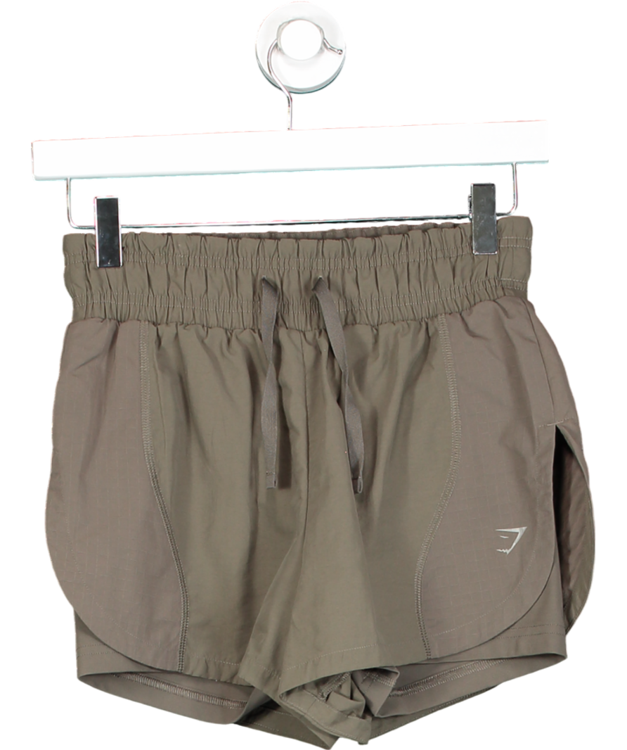 gymshark Green Running 2 In 1 Shorts UK XS