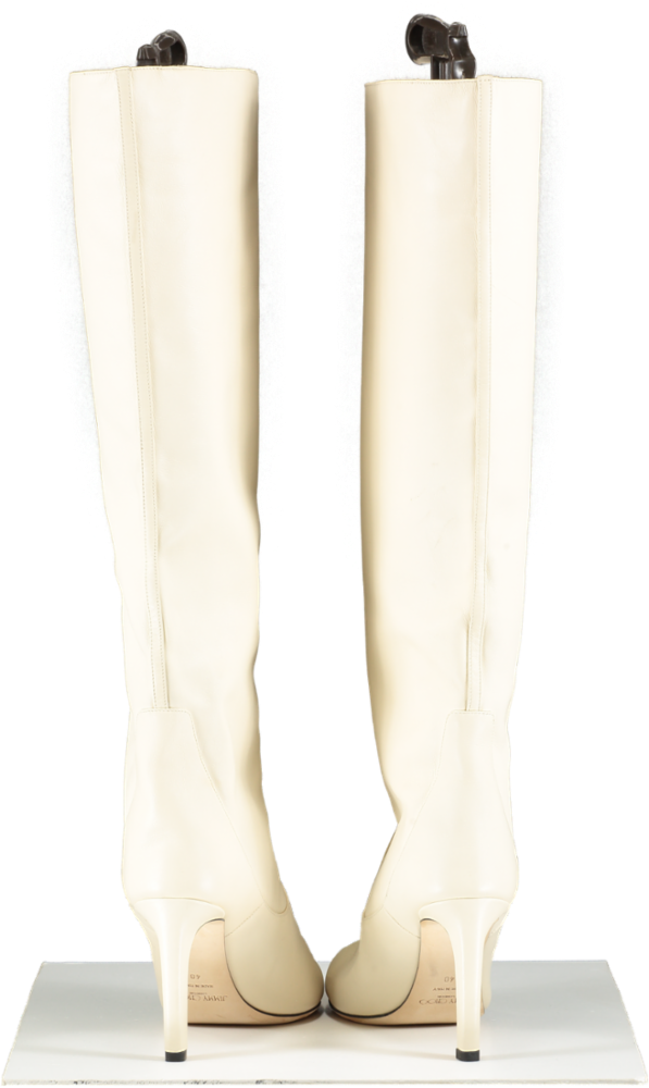 Jimmy Choo Cream Mavis 85 Boots UK 7 EU 40 👠