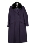 Hobbs Navy Blue Marlene Wool Blend Coat UK 16