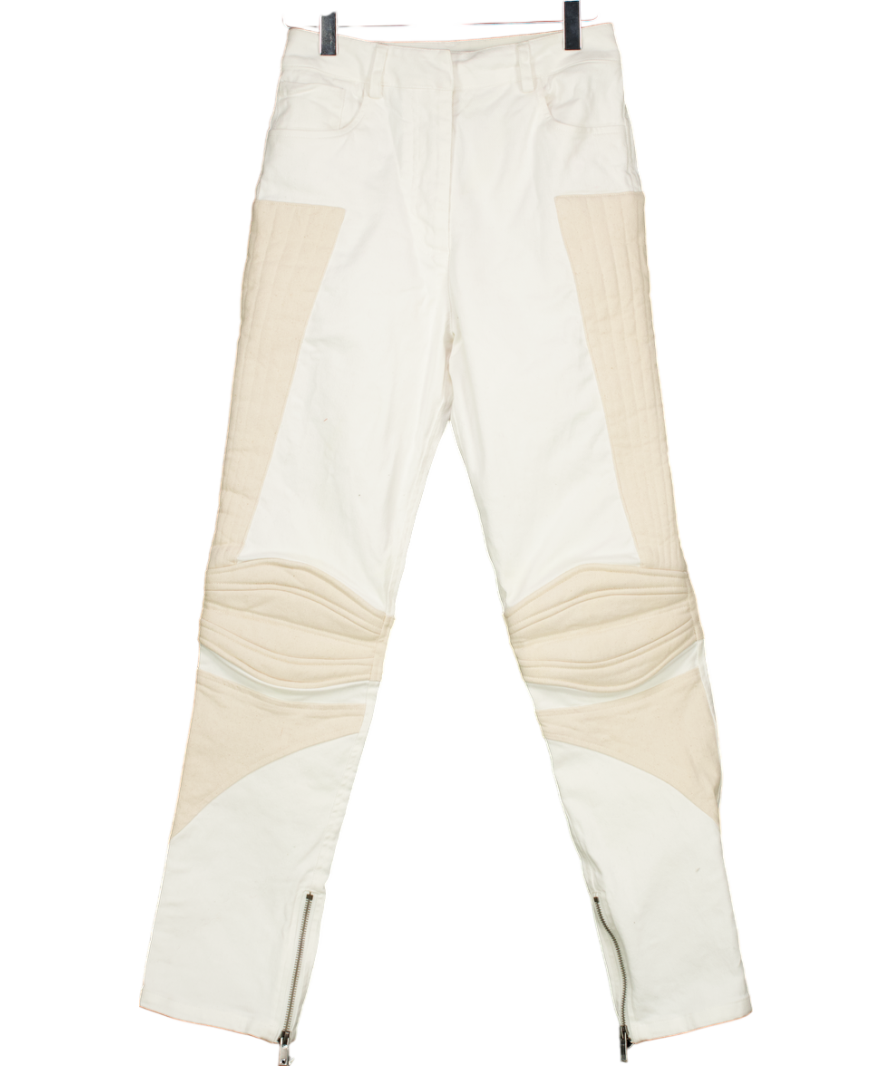 Mimii London White Biker Style Stretch Jeans UK XS