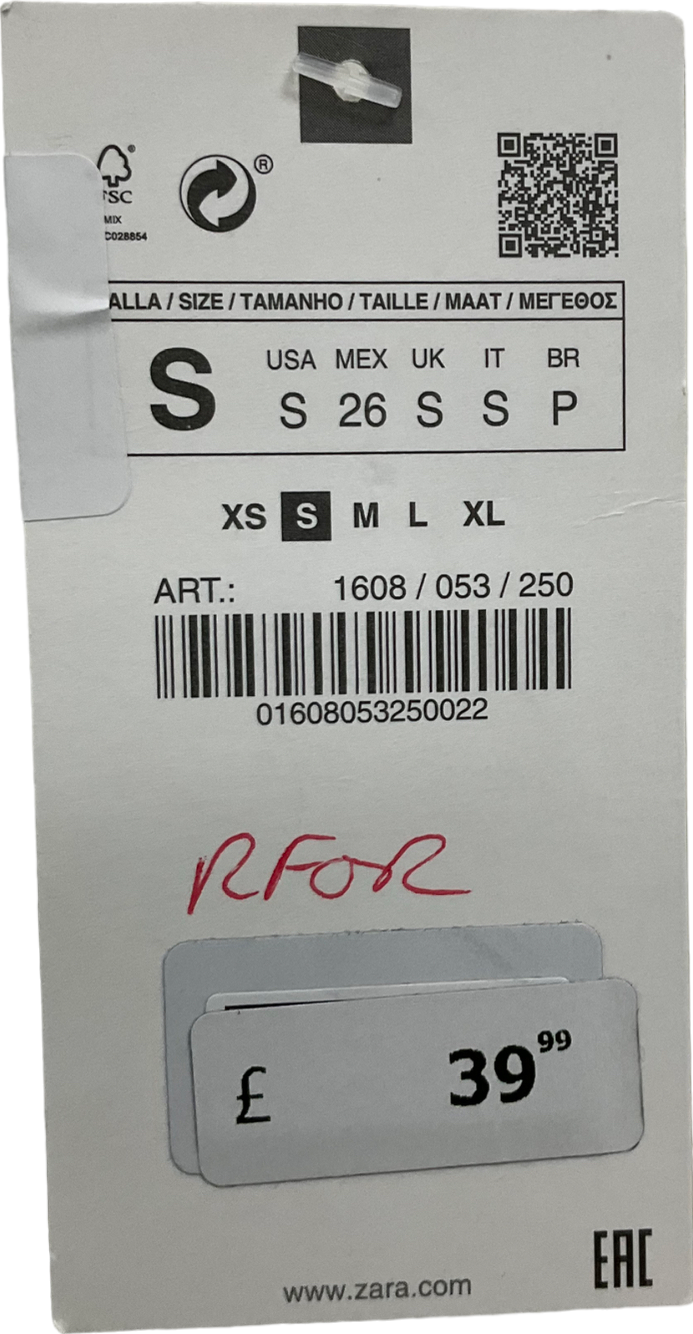 ZARA White Broderie Anglais Mini Dress UK S