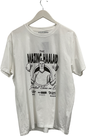 Art of football White The Amazing Haalad T-shirt UK XL