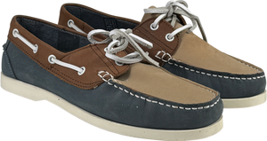 NEXT Blue Blue/brown/beige Leather Boat Deck Shoes UK 9 EU 43