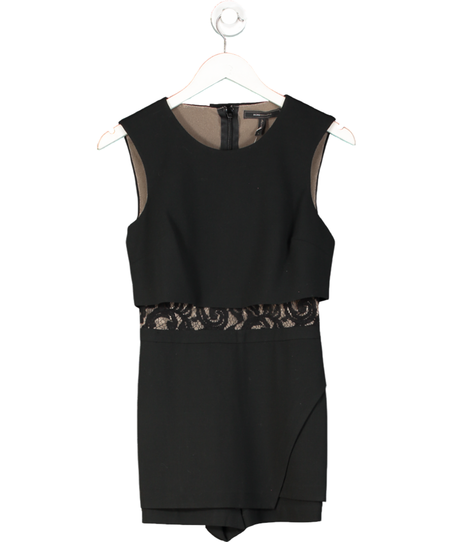 BCBGMAXAZRIA Black Larsen Romper UK XXS-XS