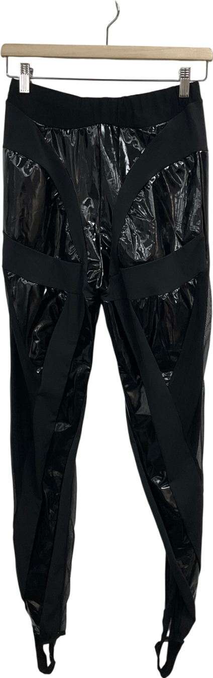 finesse Black Trinity Spiral Leggings UK M