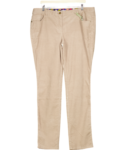 Boden Beige 5 Pocket fine Corduroy Slim Trousers UK 20