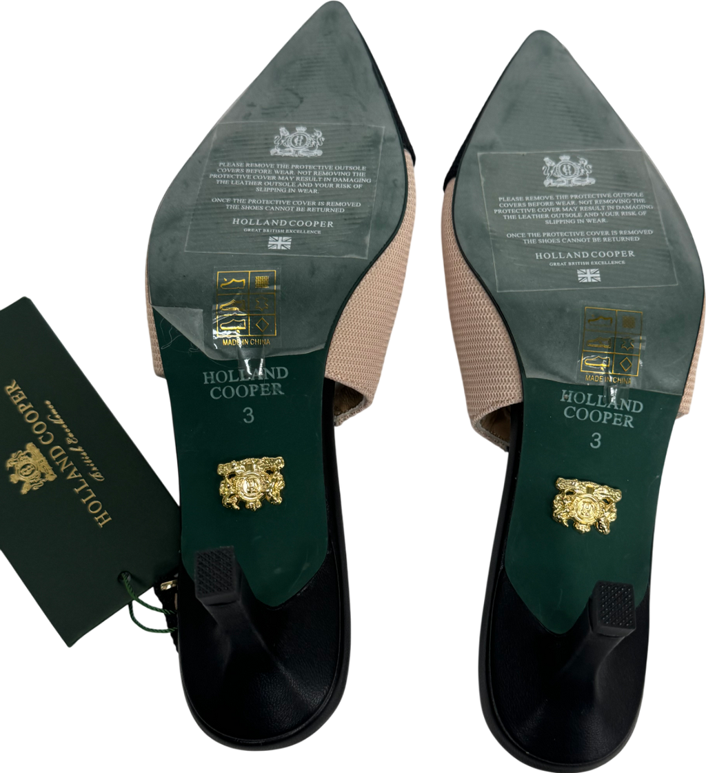 Holland Cooper Beige Regency Kitten Heel UK 3 EU 36 👠