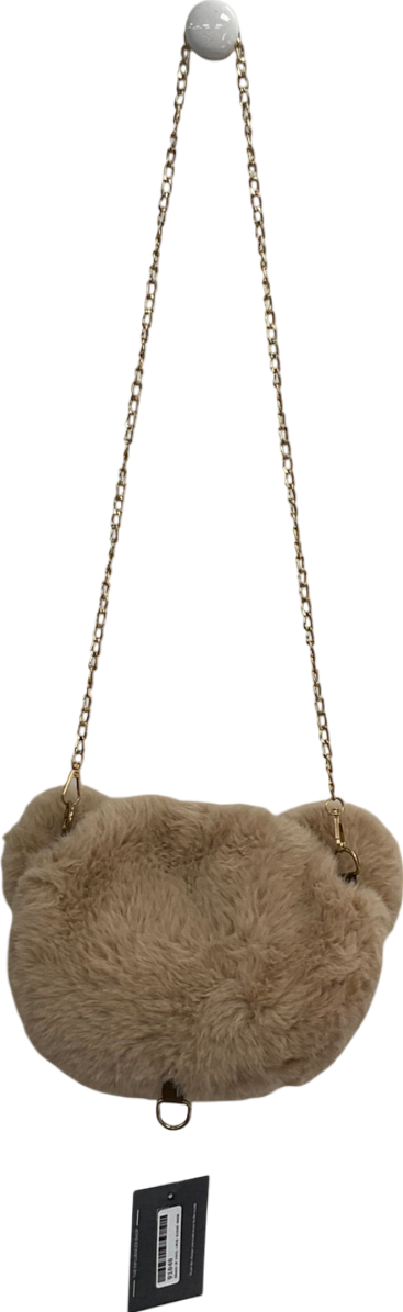 Two Faced Brown Teddy Bear Head Cross Body Bag