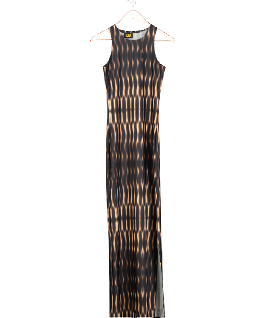 EZZ Black Abstract Patterned Dress UK S