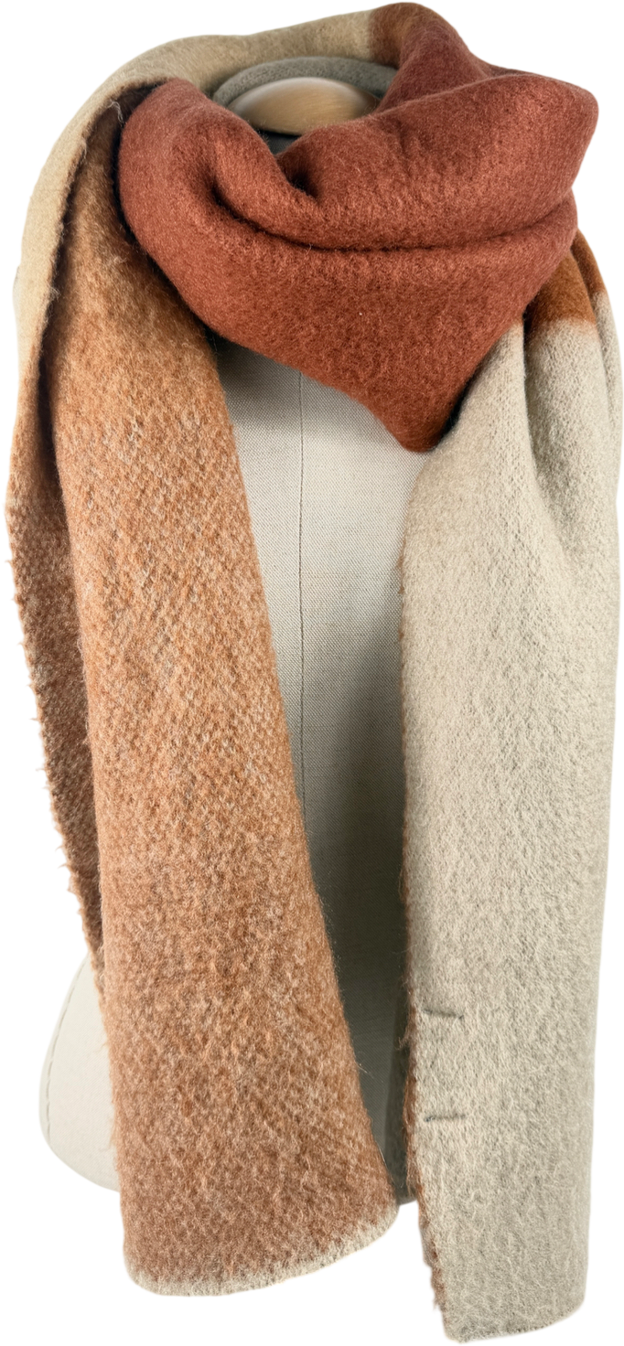 ZARA Brown Chunky Knit Scarf UK M
