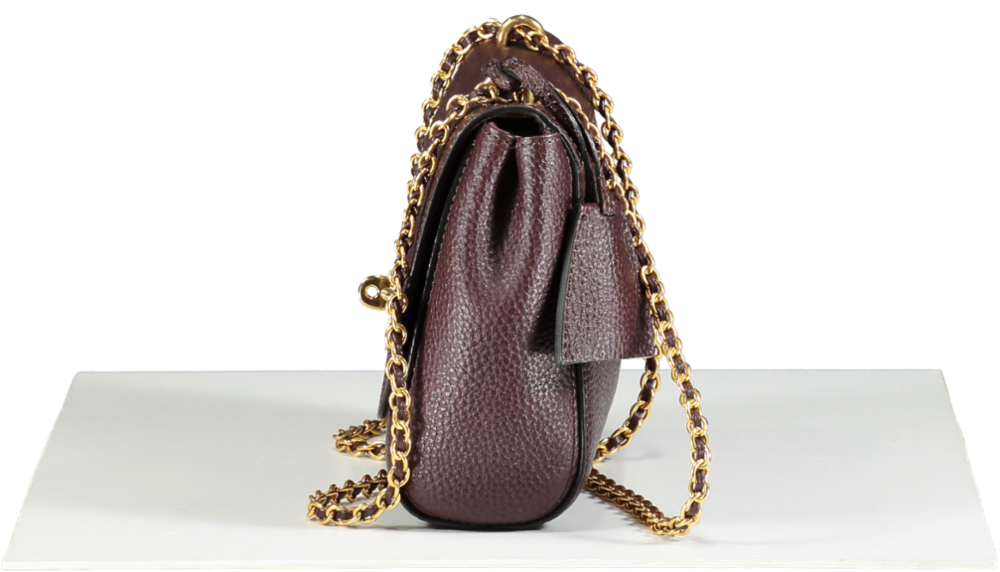 Mulberry Lily Oxblood / Gold Hardware Small Classic Grain Leather Bag