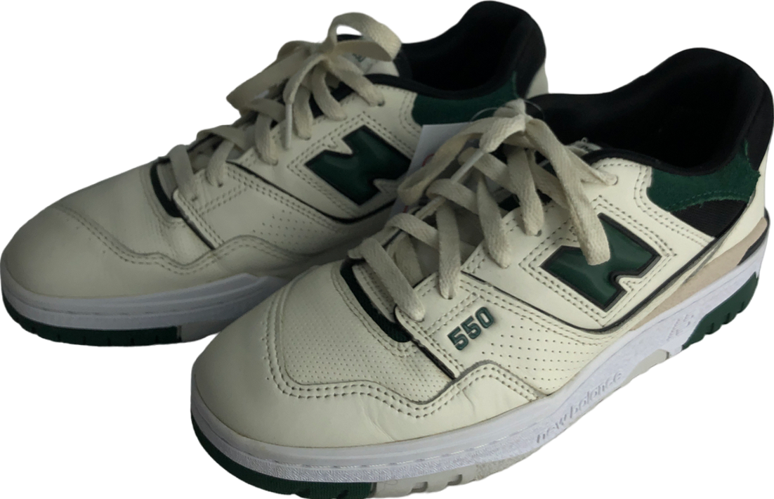 New Balance 550 Shoes Beige Nightwatch Green Black UK 7 EU 41 👞