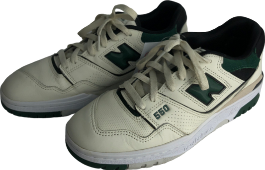 New Balance 550 Shoes Beige Nightwatch Green Black UK 7 EU 41 👞