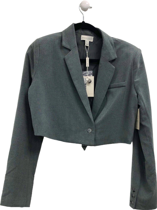 Pretty Lavish Grey Cropped Blazer UK 8