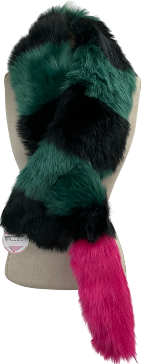 Charlotte Simone Multicoloured Popsicle Faux Fur Scarf One Size