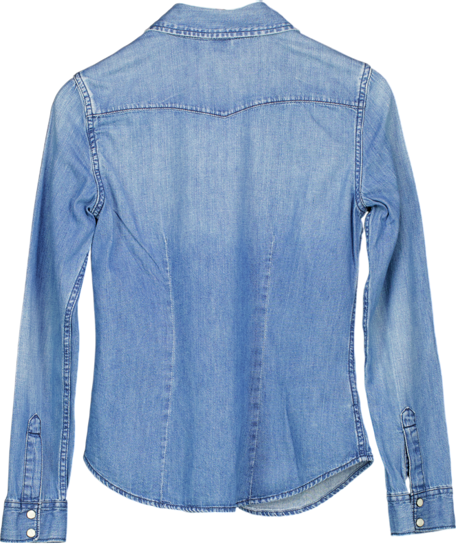 GAP Blue Cotton Denim Shirt UK XS