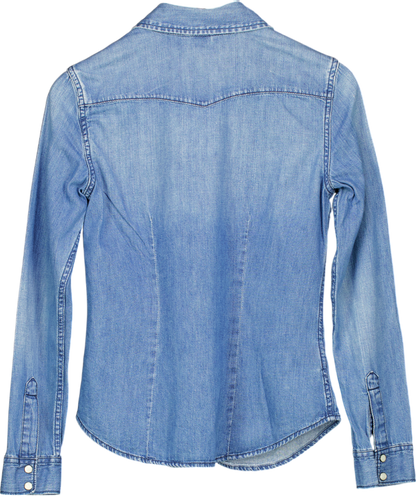 GAP Blue Cotton Denim Shirt UK XS