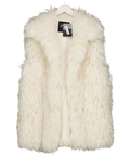 ZARA Cream Faux Fur Waistcoat UK M