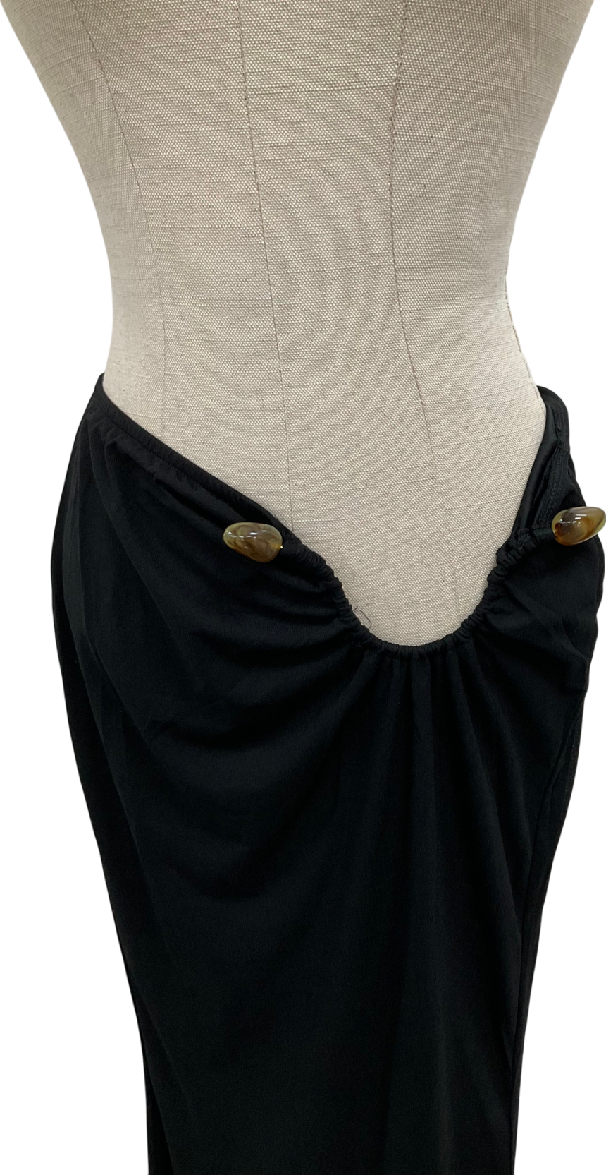 Fashion Nova Black Maxi Skirt With Cut Out UK XS