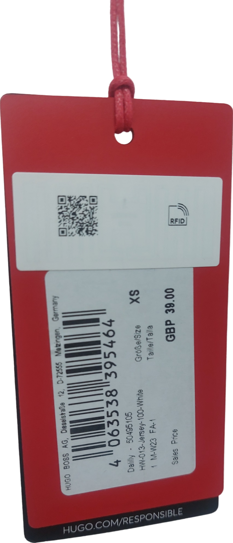 hugo boss White Ribbed Cropped Vest UK XS