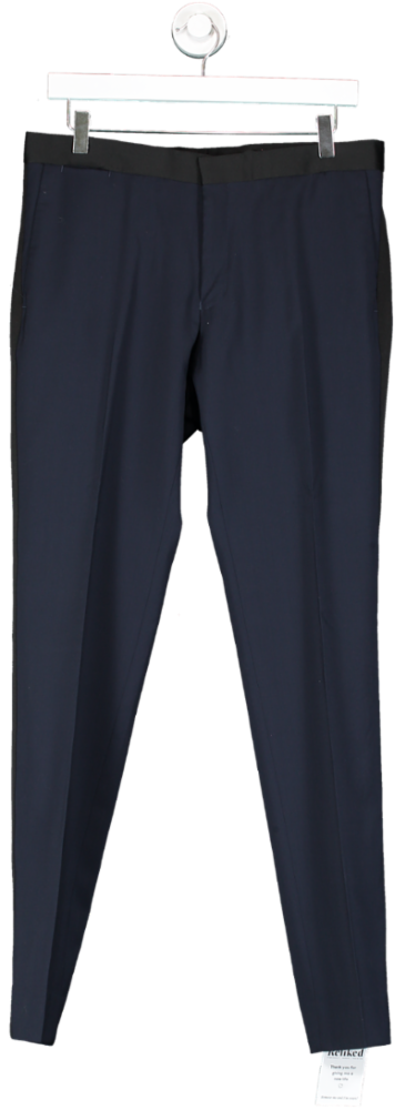 GANT Blue Tuxedo Suit Wool Trousers W36