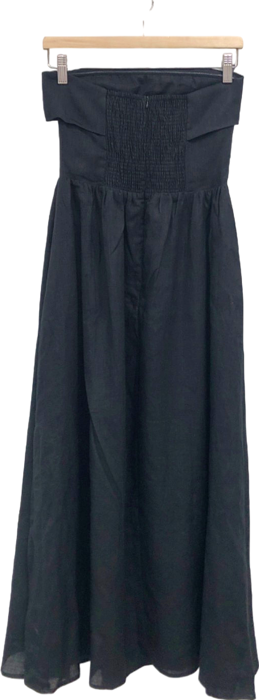 DISSH Black Strapless Midi Dress UK 6