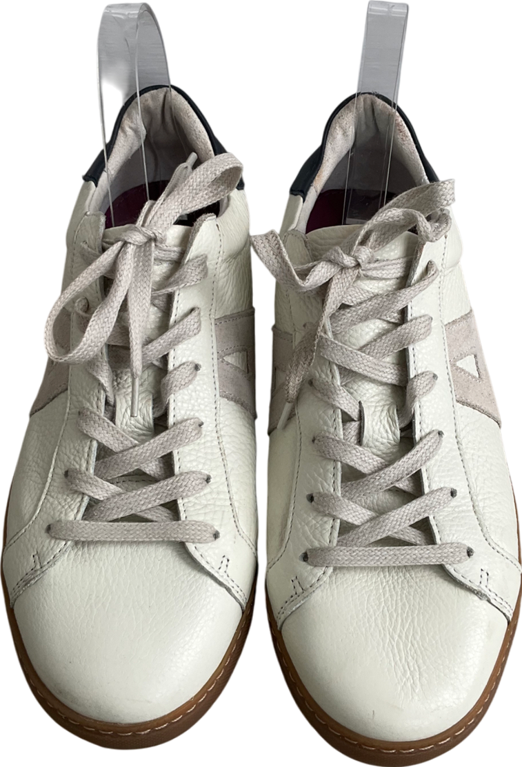 Air & Grace Cru Off White Ice And Navy Trainers UK 8 EU 41 👠
