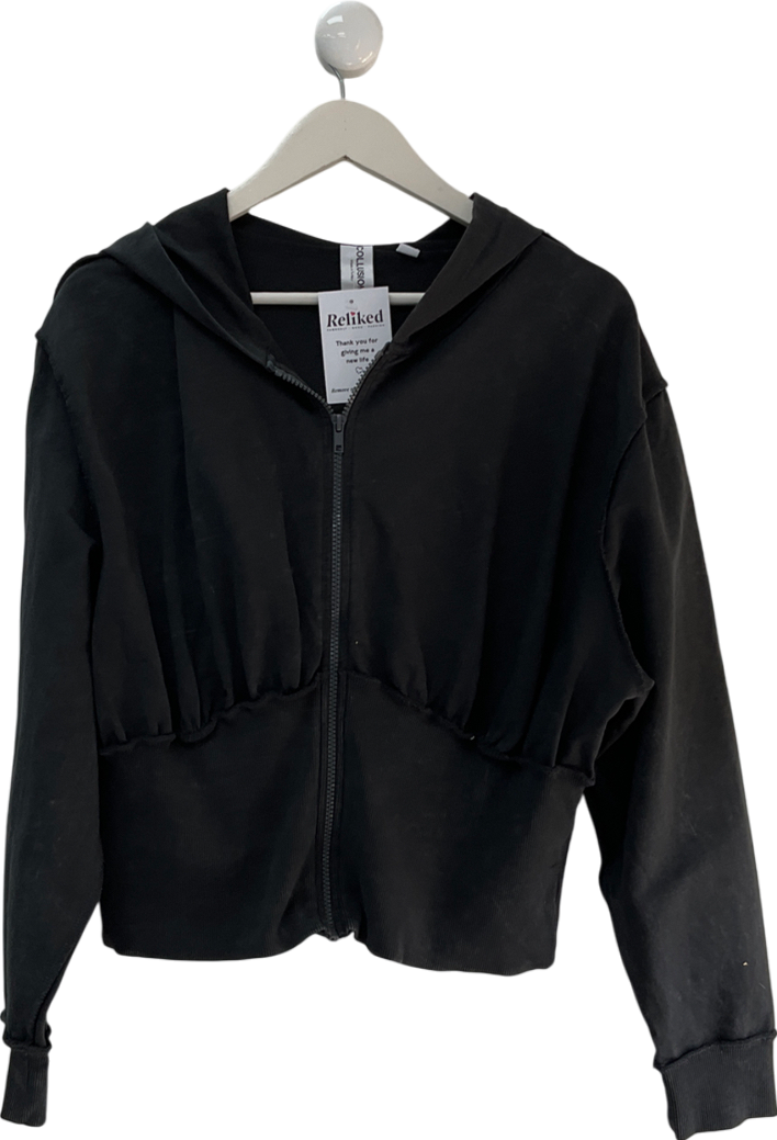 Collusion Grey Zip Through Boxy Hoodie UK 18