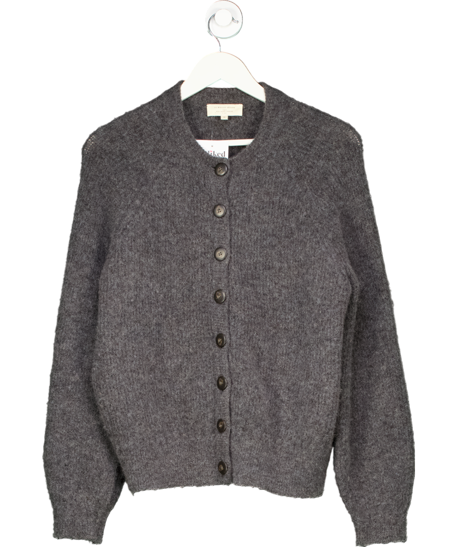 Sezane Grey Othello Wool Blend Cardigan UK M