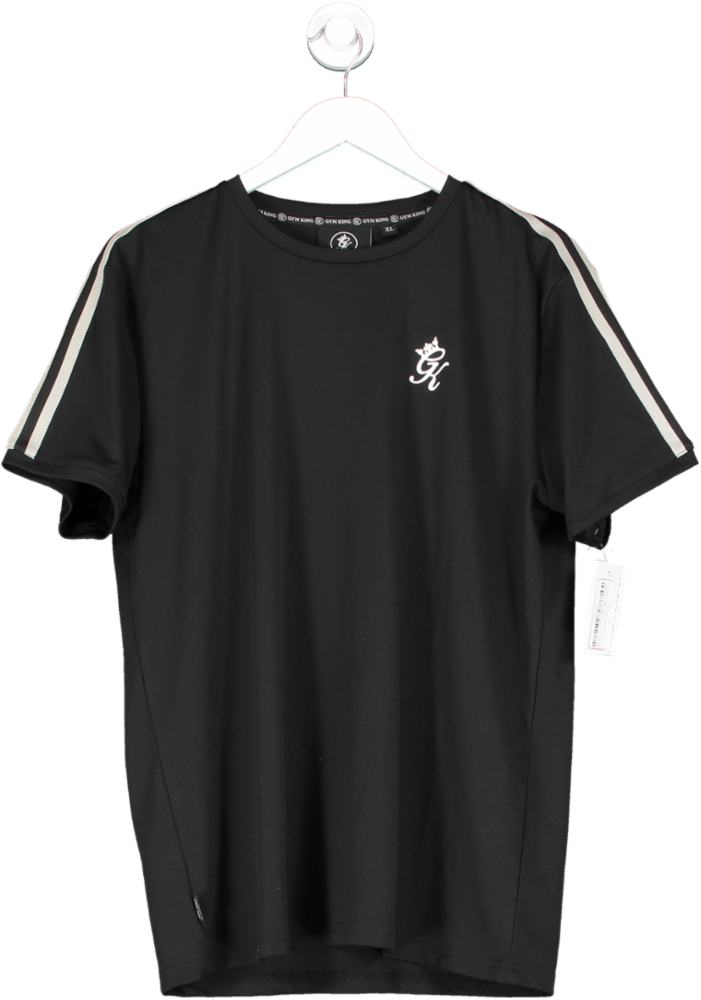 GYM KING Black Performance T Shirt UK XL