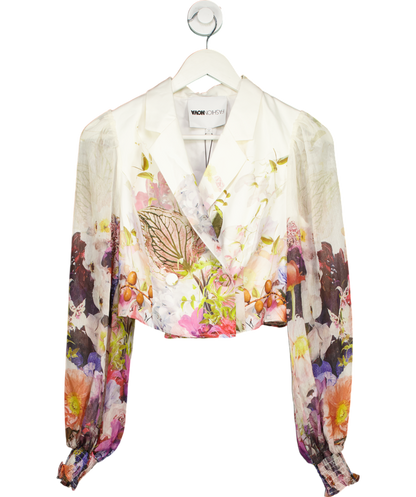 Fashion Nova White Secret Garden Blazer - White/combo UK XS