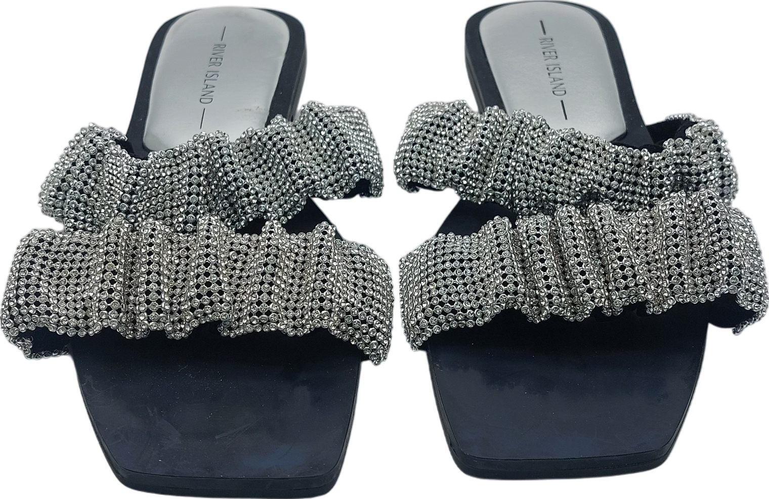 River Island Metallic Toodle Sandals UK 4 EU 37 👠