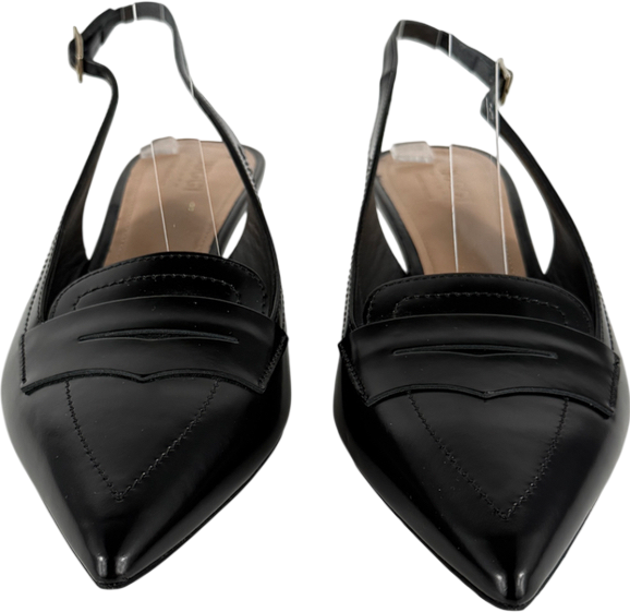 BOGGI MILANO Black Leather Slingbacks UK 3 EU 36 👠