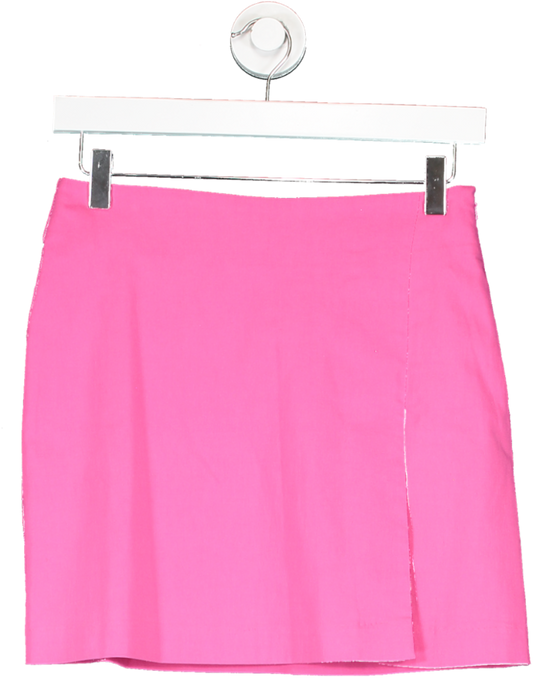 ASOS Pink Clean Split Hem Mini Skirt UK 8