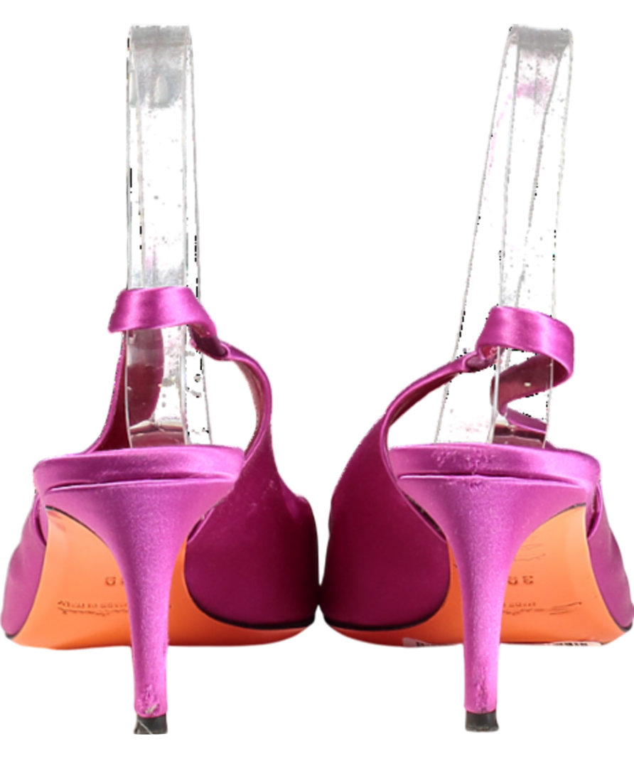 Santori Pink Elegant Satin Slingback Pumps UK 6 EU 39 👠