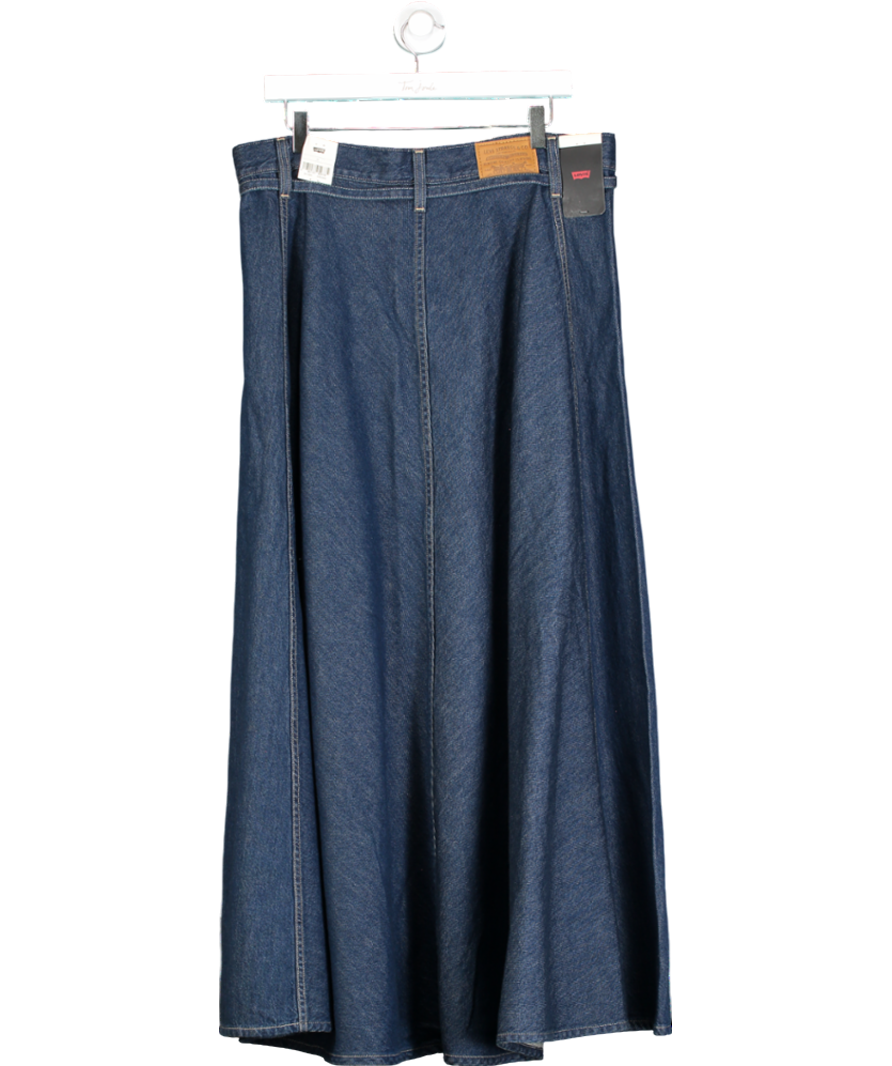levis Blue Denim Maxi Skirt W31