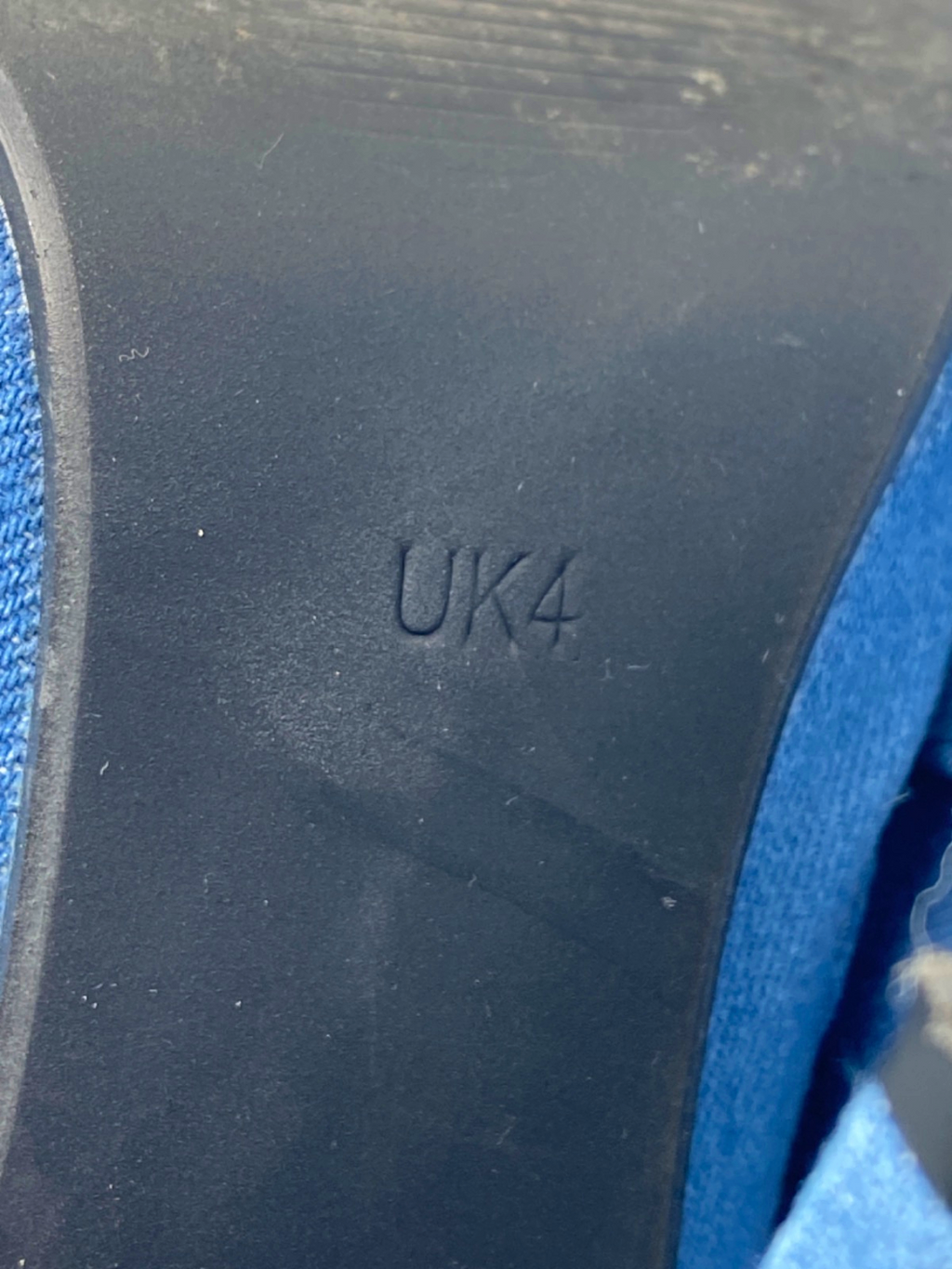 EGO Blue Denim Knee High Boots UK Size 4