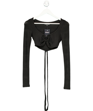 I AM GIA Black Ring Detail Long Sleeve Top UK S