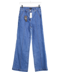 Karen Millen Blue Denim Seam Front Straight Leg Jean UK 6