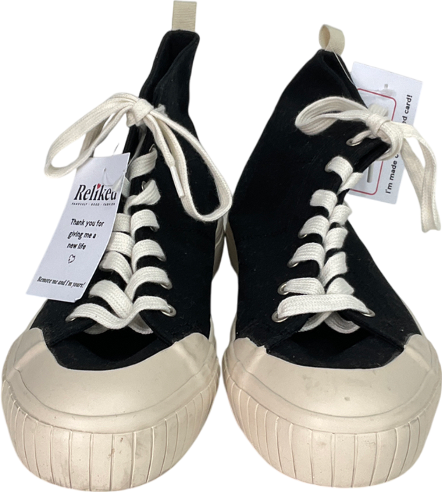 schuh Black Webb Hi Top Canvas Trainers UK 10 EU 44 👞